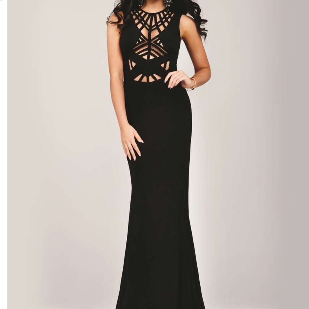 New Jovani Prom Dress Size 2 Black Gown NWT